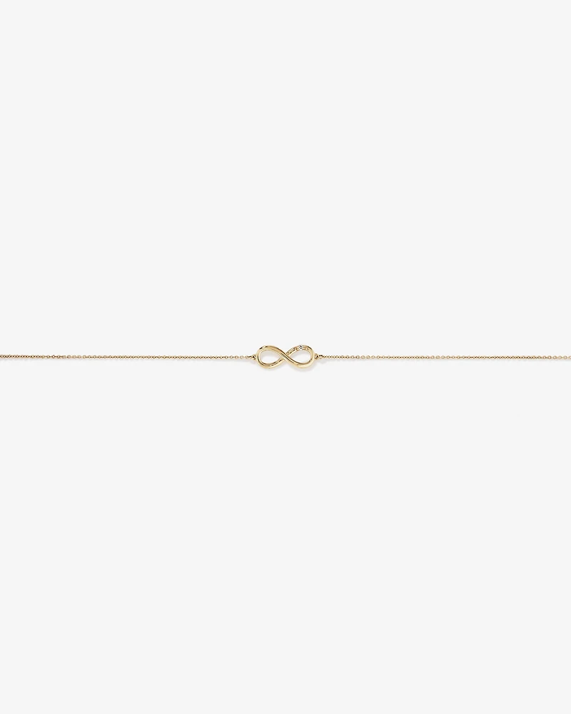 Diamond Accent Infinity Bracelet in 10kt Yellow Gold