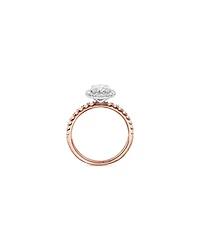 1.78 Carat TW Oval Laboratory-Grown Diamond Halo Engagement Ring in 14kt White Gold