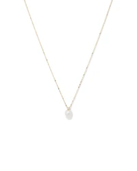 Cultured Freshwater Pearl and Diamond Pendant in 10kt Yellow Gold
