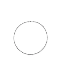 55cm (22") 5.35mm Width Miami Curb Chain Necklace in Sterling Silver