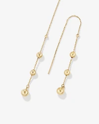 Boucles d'oreilles à fil perlé en or jaune 10 K