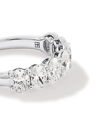 Bague De Mariage En Diamant De Laboratoire Ovale De 2,00 Carats Poids Total En Or Blanc 14 Carats