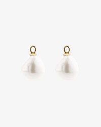 Pendants d'oreilles en barre de 6 à 6,5 mm en or jaune 10 K avec perles baroques d'eau douce de culture