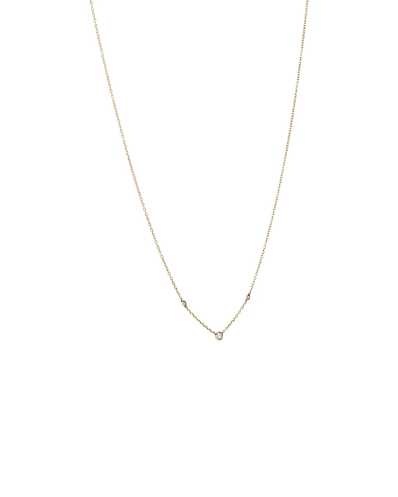 Collier avec 0,10 carat TW de diamants en or jaune 10 carats