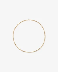 50cm (20") 3.75mm Width Semi Solid Diamond Cut Curb Chain in 10kt Yellow Gold
