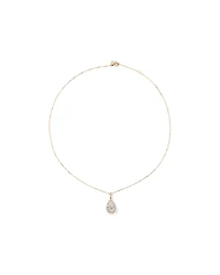 1.00 Carat TW Diamond Halo Everlight Pear Pendant in 10kt Yellow Gold