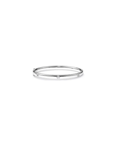 0.45 Carat TW Laboratory-Grown Oval Diamond Bangle in Sterling Silver