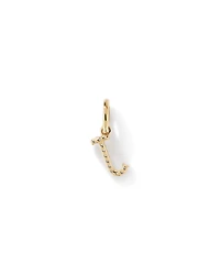Diamond Letter J Initial Pendant in 10kt Yellow Gold