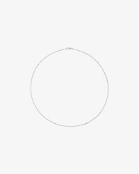 55cm (22") 1-1.5mm Width Fine Curb Chain Necklace in Sterling Silver