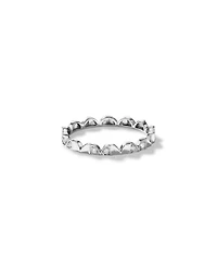 Bague Signature Connect Courbée avec Diamant en Argent Sterling