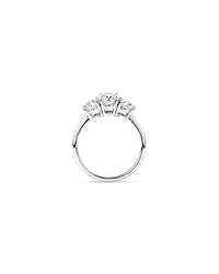 2 Carat Three Stone Oval Laboratory-Grown Diamond Engagement Ring In 14kt White Gold