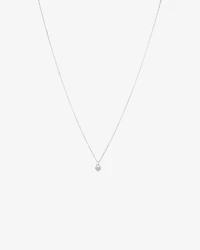 Collier pendentif cœur pavé de diamants en argent sterling