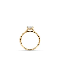 1.25 Carat TW Pear Cut Laboratory-Grown Diamond Solitaire Bezel Set Engagement Ring in 14kt Yellow Gold