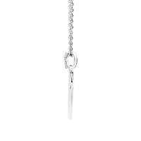 Diamond Accent Heart Pendant with Cable Chain in Sterling Silver