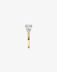2 Carat Three Stone Oval Laboratory-Grown Diamond Engagement Ring In 14kt White Gold