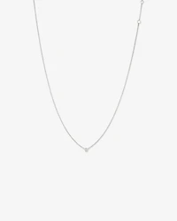 Diamond Serendipity Single Stone Necklace in Sterling Silver