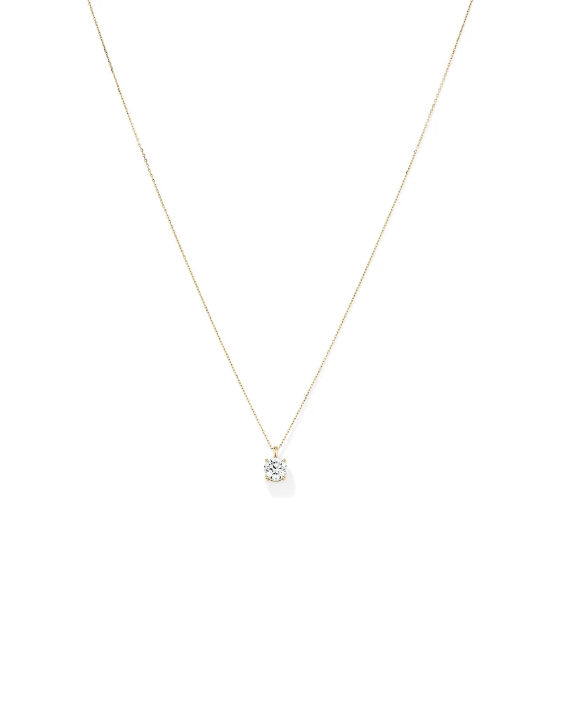 1.00 Carat TW Laboratory-Grown Diamond Solitaire Pendant in 14kt Gold