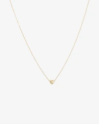 Heart Slider Necklace in 10kt Yellow Gold