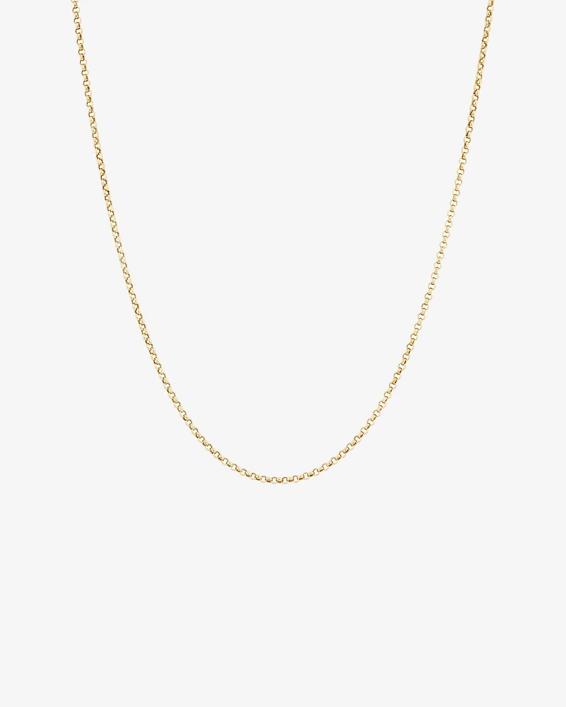 60cm (24") Hollow Belcher Chain in 10kt Yellow Gold