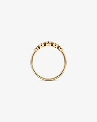 0.46 Carat TW Round Brilliant Graduated Diamond Bezel Set Ring in 10kt Yellow Gold