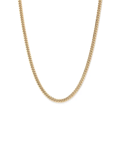 50cm (20") 6.15mm Width Semi Solid Miami Curb Chain in 10kt Yellow Gold