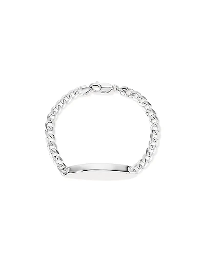 21cm (8.5") ID Curb Bracelet in Sterling Silver