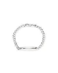 21cm (8.5") ID Curb Bracelet in Sterling Silver
