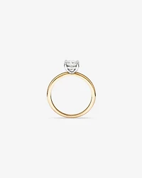 1.00 Carat TW Round Brilliant Diamond Solitaire Engagement Ring in 14kt White and Yellow Gold