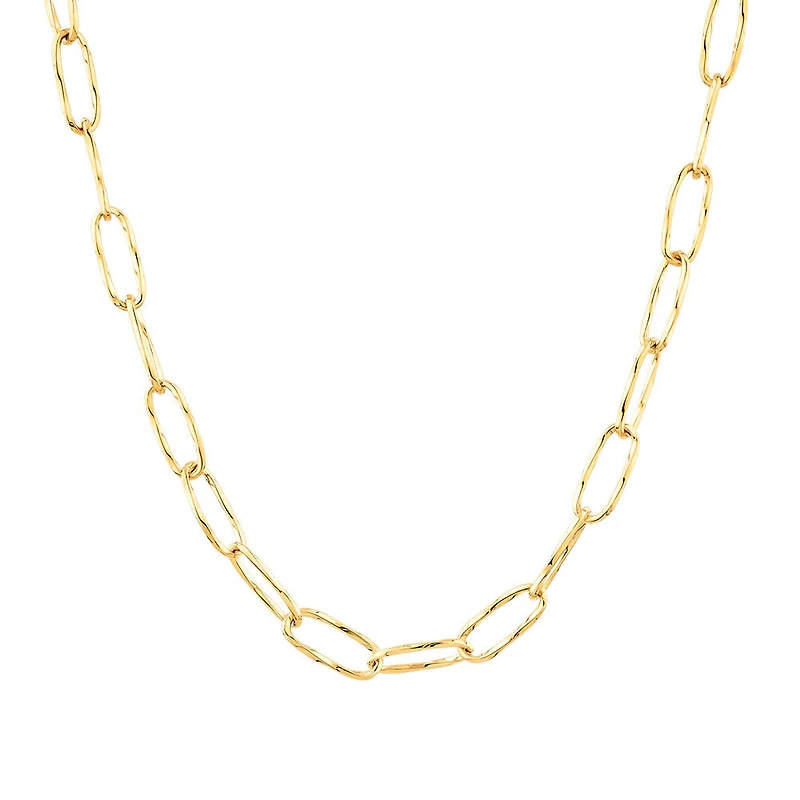 Diamond Cut Oval Twist Link Chain in 10kt Yellow Gold