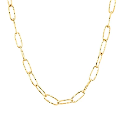 Diamond Cut Oval Twist Link Chain in 10kt Yellow Gold
