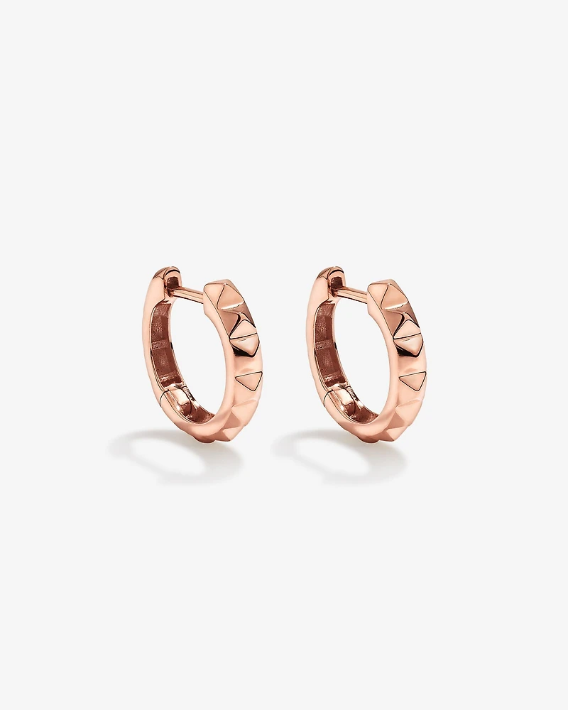Créoles Huggie Signature Connect en Or Rose 10 kt