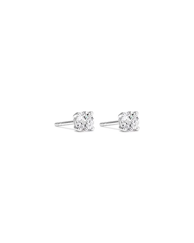 0.60 Carat TW Round Brilliant Laboratory-Grown Diamond Solitaire Stud Earrings in 10kt White Gold