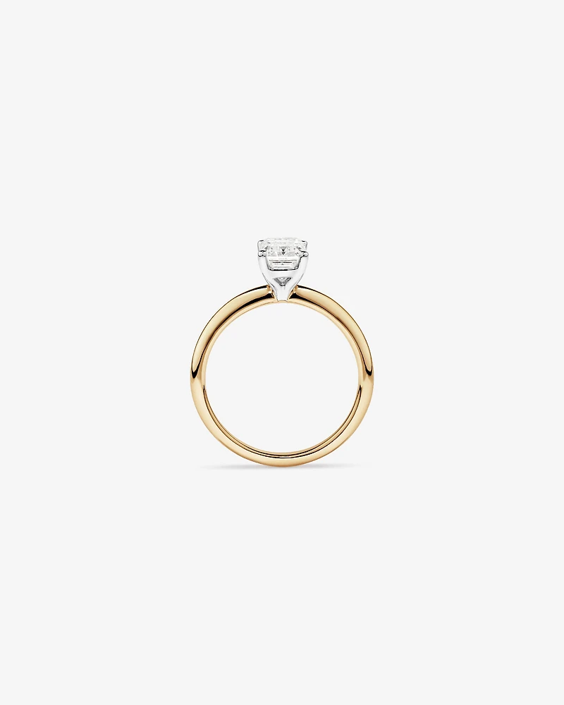 1.25 Carat TW Emerald Cut Laboratory-Grown Diamond Solitaire Engagement Ring In 14kt White Gold