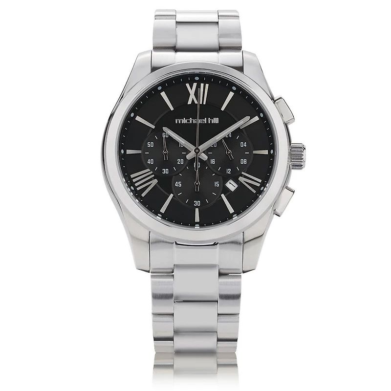 Men's Chronograph Watch in Black Tone Stainless Steel