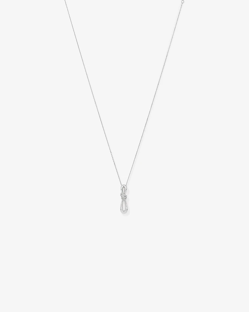 0.15 Carat TW Diamond Knots Pendant in Sterling Silver