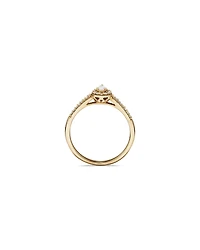 Pear Engagement Ring with .20TW of Diamonds in 10k Yellow Gold