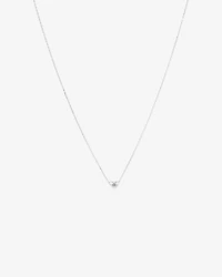 Mini Heart Necklace with .004TW of Diamonds in Silver
