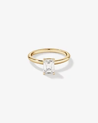 1.25 Carat TW Emerald Cut Laboratory-Grown Diamond Solitaire Engagement Ring In 14kt White Gold
