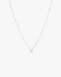 Collier à pendentif fer à cheval en or jaune 10 K avec diamants totalisant 0,10 ct
