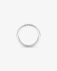 0.34 Carat TW Round Brilliant Claw-Set Wedding Band in 18kt White Gold