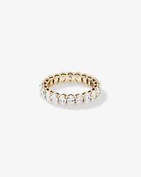 3.15 Carat TW Oval Laboratory-Grown Diamond Eternity Ring in 14kt White Gold
