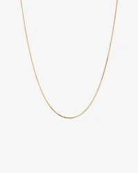 45cm (17") 1.44mm Width Solid Diamond Cut Curb Chain in 10kt Yellow Gold