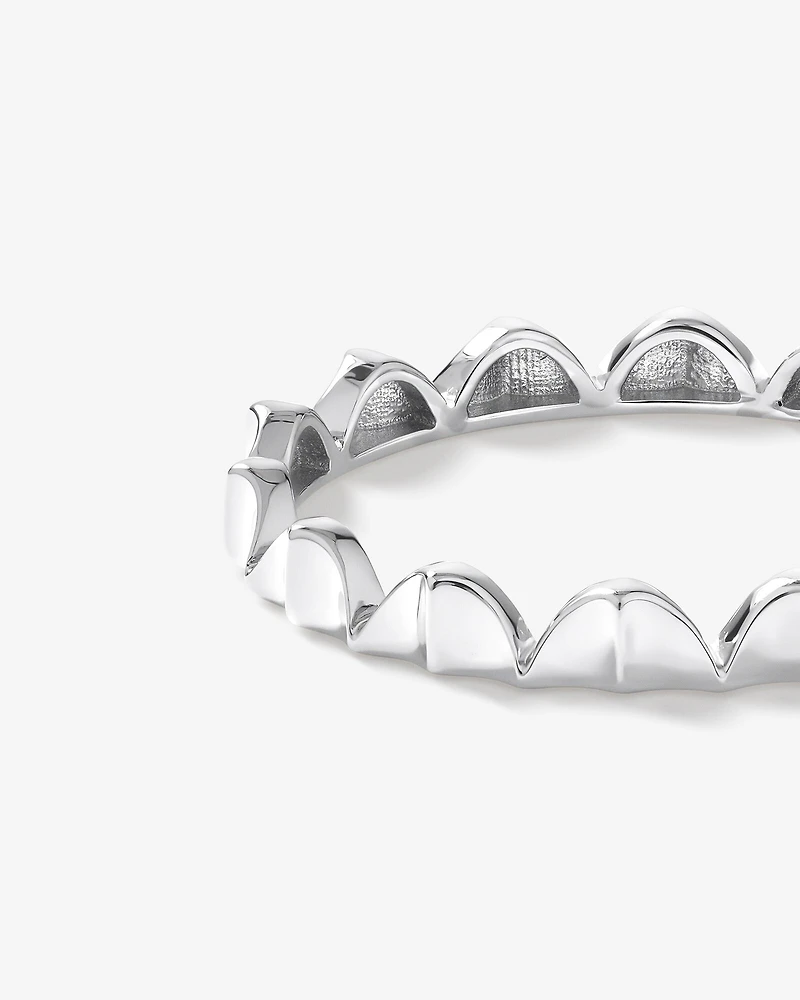 Bague Signature Connect Courbée en Argent Sterling