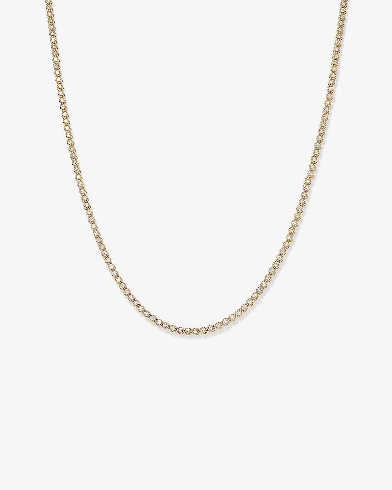 Collier de tennis en diamants cultivés en laboratoire TW de 4,00 carats serti en or blanc 10 carats