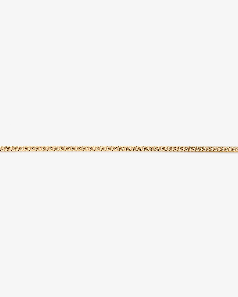 50cm (20") 6.15mm Width Semi Solid Miami Curb Chain in 10kt Yellow Gold