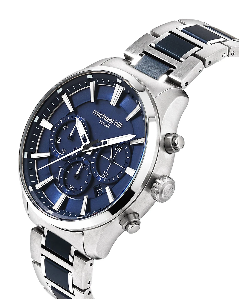 Solar Powered Men's Watch with Black Tone in Stainless Steel