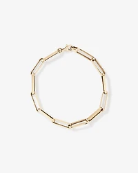 19cm (7.5) 4.3mm Hollow Paperclip Bracelet In 10kt Yellow Gold