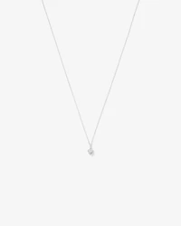 Heart Shape Cubic Zirconia Halo Pendant Necklace in Sterling Silver