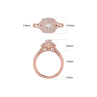 Bridal Set with 1.18 Carat TW of Diamonds in 14kt White Gold