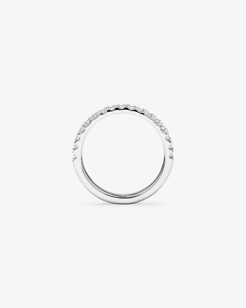 Carat TW Round Brilliant Claw-Set Wedding Band in 18kt White Gold